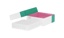 Kryobox, TENAK origami, 134 x 134 x 52 mm, PP-belagd yta, grön/rosa, 100 st.