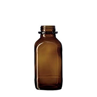 Glasflaska, soda, fyrkantig, u/lock, brun, 250 ml