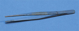 Pincett, rak, trubbig spets, 105 mm