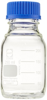 BlueCap flaska, DURAN, med blått lock, 250 ml