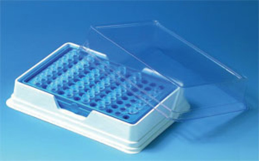 PCR rack/box till 0,2 ml rör, strips och plattor