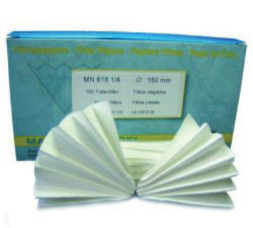 Veckfilter, Macherey-Nagel MN 615, kvalitativt, medium, Ø70 mm, 4-12 µm, 100 st.