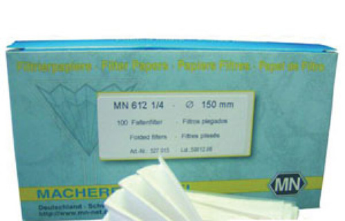 Veckfilter, Macherey-Nagel MN 616, kvalitativt, medium, Ø150 mm, 4-12 µm, 100 st.