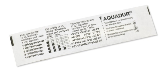 Aquadur teststrips, gradering: 3-21 °dH, 1000 st.