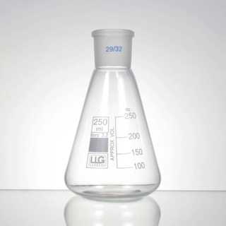 Erlenmeyer flask with NS19, LLG, 250 mL, 2 pcs