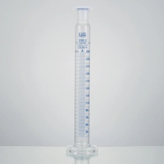 Mätglas, LLG, hög, kl. A, PE-propp, 250 ml, 2 st.