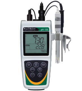 pH-mätare, Eutech pH 150, m. elektrod och tillbehör