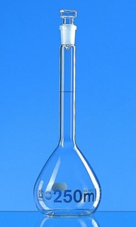Mätkolv, BLAUBRAND kl. A, NS14, glaspropp, 200 ml