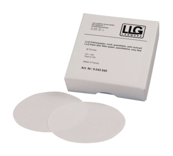 Rundfilter, LLG, kvantitativt, mycket snabbt, Ø150 mm, 12-15 µm, 100 st.
