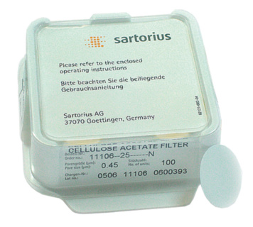 Membranfilter, Sartorius, CA, Ø25 mm, 0,45 µm, 100 st.