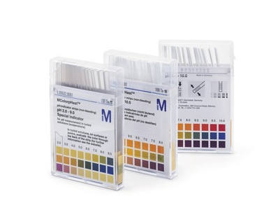 pH-indikatorpapper, Merck MQuant, strips, pH 0 - 2,5, 100 st.