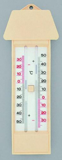 Max-min termometer, plast, -30 - 50°C