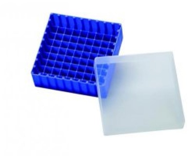 Box tilll vialer, LLG, PP, 4 x 4 x 1,5-2 mL, neonrosa, 67 x 67 mm