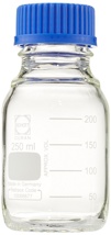 BlueCap flaska, DURAN, med blått lock, 250 ml