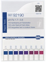 pH-indikatorpapper, Macherey-Nagel pH-Fix, strips, pH 1,7 - 3,8, 100 st.