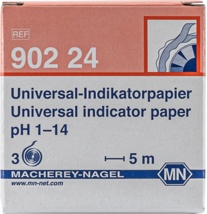 pH-indikatorpapper, Macherey-Nagel Universal, refill, pH 1 - 14, 3 rullar à 5 m
