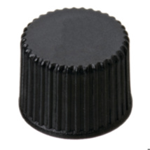 Skruvlock, LLG, N 8, svart PP, silikon/PTFE 45 A