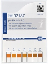 pH-indikatorpapper, Macherey-Nagel pH-Fix, strips, pH 4,0 - 7,0, 100 st.