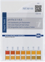 pH-indikatorpapper, Macherey-Nagel pH-Fix, strips, pH 3,1-8,3, 100 st.