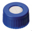 Skruvlock, LLG, N 9 short thread, blå PP m. hål, silikon/PTFE 45 A, UltraBond, slit