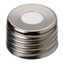 Skruvlock, LLG, N 18, magnetisk stål m. hål, silver, precision, silikon/PTFE 55 A