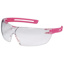 Skyddsglasögon, uvex x-fit 9199, klart glas, rosa bågar