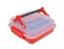 DuraPorter®XL, High-Capacity Sample Transport Tote incl. MultiTube Insert, Clear/Red