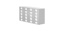 Standard rack frysskåp, TENAK, 50 mm boxar, h:223 x b:139 x d:683 mm, 4 x 5 boxar