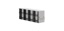 Standard rack frysskåp, TENAK, 100 mm boxar, h:314 x b:139 x d:561 mm, 3 x 4 boxar