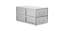 Dubbelt rackstativ frysskåp, TENAK, 2 lådor, h:325 x b:278 x d:560 mm