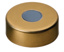 Crimp-lock, LLG, N 20, magnetisk alu m. hål, guld, butyl/PTFE 50 A