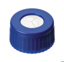 Skruvlock, LLG, N 9 short thread, blå PP m. hål, silikon/PTFE 55 A, slit