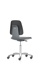 Labsit stol, imitationsläder, hjul, grå, 450-650mm