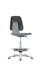 Labsit stol, imitationsläder,fotring, glider, grå,450-650mm