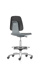 Labsit stol, PU-skum, ring, hjul, grå, 560-810 mm