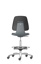 Labsit stol, PU-skum, ring, hjul, grå, 560-810 mm