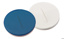 Septa, LLG, till N 8 Skruvlock, silikon(vit)/PTFE(blå) 55A, slit