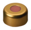 Crimp-lock, LLG, N 11, alu m. hål, guld, butyl/PTFE 45 A