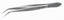 Forceps 200 mm, rounded bent 18/10 steel