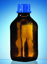 Brun flaska med skruvlock, GL32, fyrkantig, 100 ml