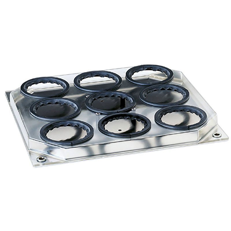 Platta till 9 x 100 ml kolvar