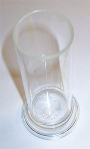 [1178058] Cylinderglas m/fot, utan krage, 150 x Ø50 mm