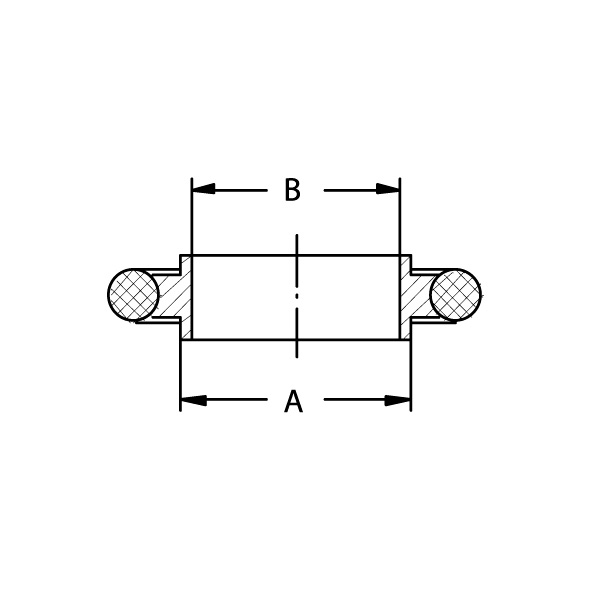 [28120105] KF DN 32 centrerring, invändig, rostfri/buna