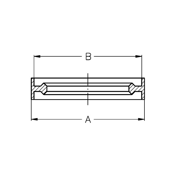 KF DN 50 centrerring, utvändig, metall/alu