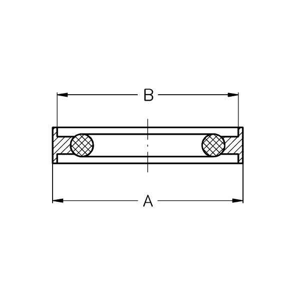 [28122212] KF DN 32/40 centrerring, utvändig, alu/viton