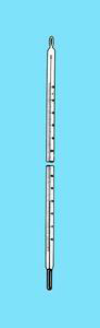 [1189120] Termometer med grön fyllning -10 - 110°C : 1°C