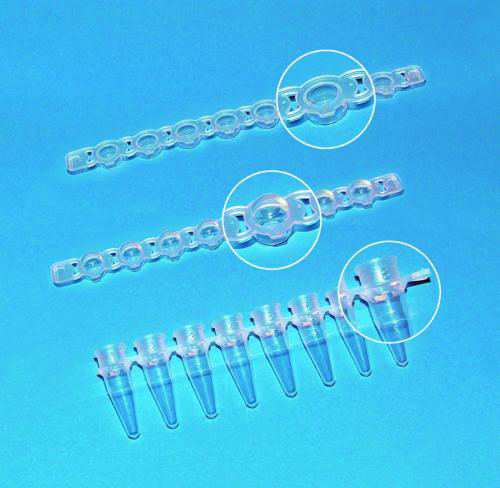 [4007895] Strips, 8 PCR-rör m/lock, runda, 250 st., 0,2 ml