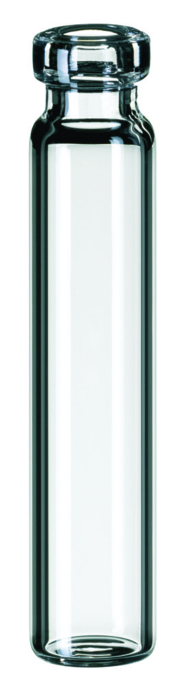 Mikrovialer m. krage, LLG, N 8 crimp, 1,2 mL, flat botten, klar