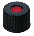 [4008207] Skruvlock, LLG, N 8, svart PP m. hål, PTFE/silikon/PTFE 45 A