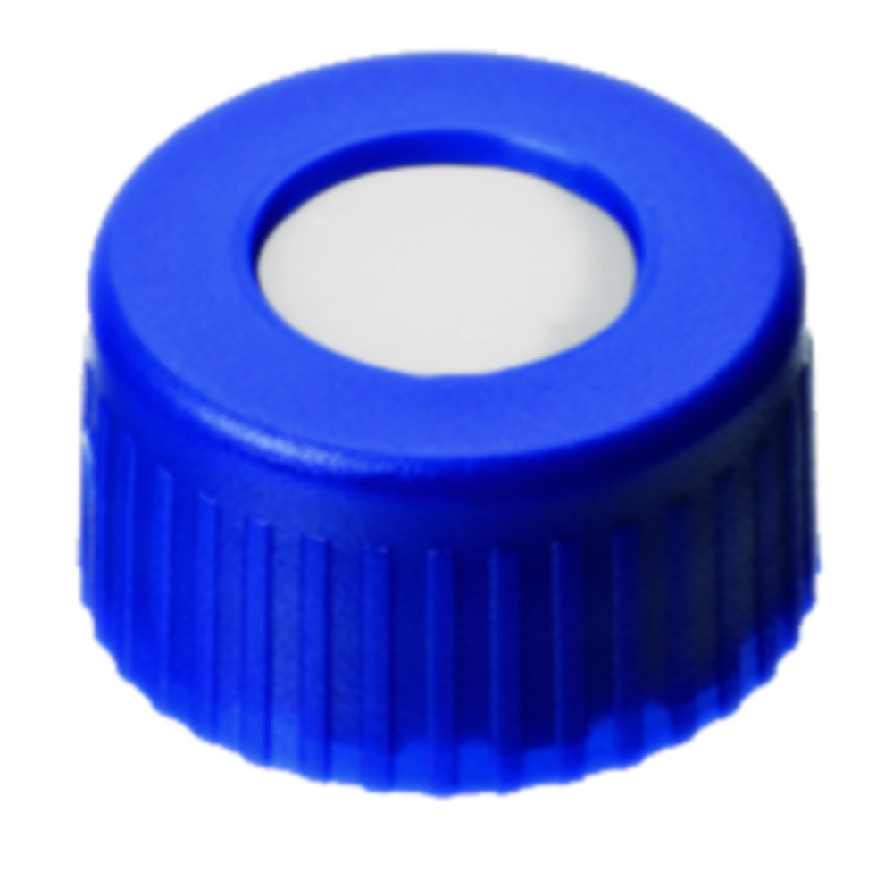 Skruvlock, LLG, N 9 short thread, blå PP m. hål, silikon/PTFE 45 A, UltraBond